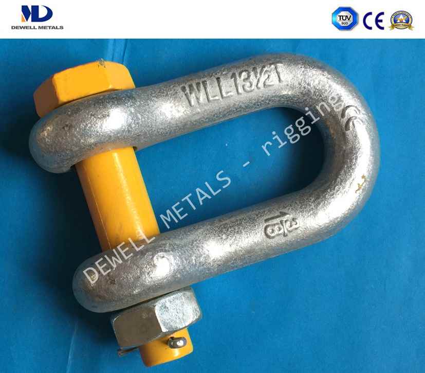 Art.1-3 DROP FORGED DEE SHACKLES G2150 W/SAFETY PIN CONFORMED TO U.S. FEDERAL SPECIFICATION